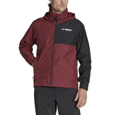 adidas Regenjacke Terrex Multi Rain.Rdy 2-Layer (atmungsaktiv, wasserdicht, 2,5-Lagen) weinrot Herren